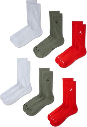 Nike Jordan Everyday Cushioned Crew Socks (6 Pairs) in Multicolor | HV6228-901