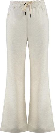Moncler Cotton & Linen joggingbroek - Dames - Sweatpants - Grijs - M - Katoen - Broeken