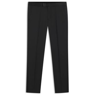 BOSS ONE Slim-fit tuxedo pants in virgin wool serge