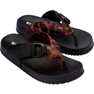 Melissa Cozy Water Resistant Platform Flip Flop in Black/Clear at Nordstrom, Size 10