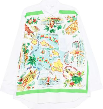 Comme Des Gar&ccedil;ons graphic-print shirt - White