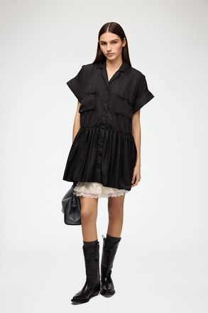 Ganni Dress in Black Nylon - Size 34