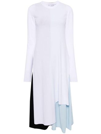 J.W.Anderson colour-block layered dress - White