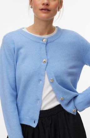 Vero Moda Fiona Long Sleeve Cardigan in Brunnera Blue at Nordstrom Rack, Size X-Large
