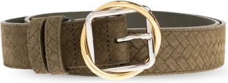 Jacquemus The Salon Belt - unisex - Riemen - Groen - 65 CM - Leer - Accessoires