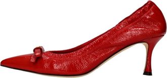 N&deg;21 D&eacute;collet&eacute; in pelle - Dames - Pumps - Rood - 38 EU - Leer - Schoenen