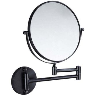 OEM Espejo De Ba&ntilde;o Telesc&oacute;pico, Espejo De Tocador Plegable, Espejo De Belleza, Espejo De Ba&ntilde;o De Pared, Espejo De Aumento - Negro, 1 Unidad. Espejo De Aum