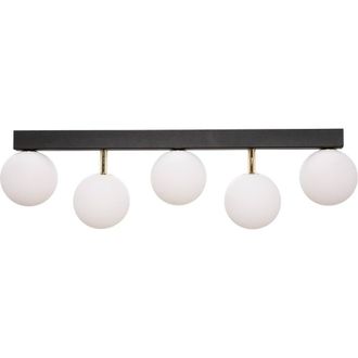 Netlighting Ali Bar Globe Ceiling Light Black Gold 5x G9