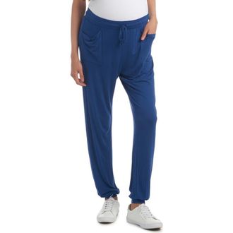 Everly Grey Carmen During & After Maternity/Nursing Jogger Pant in Denim Blue at Nordstrom, Size X-Large