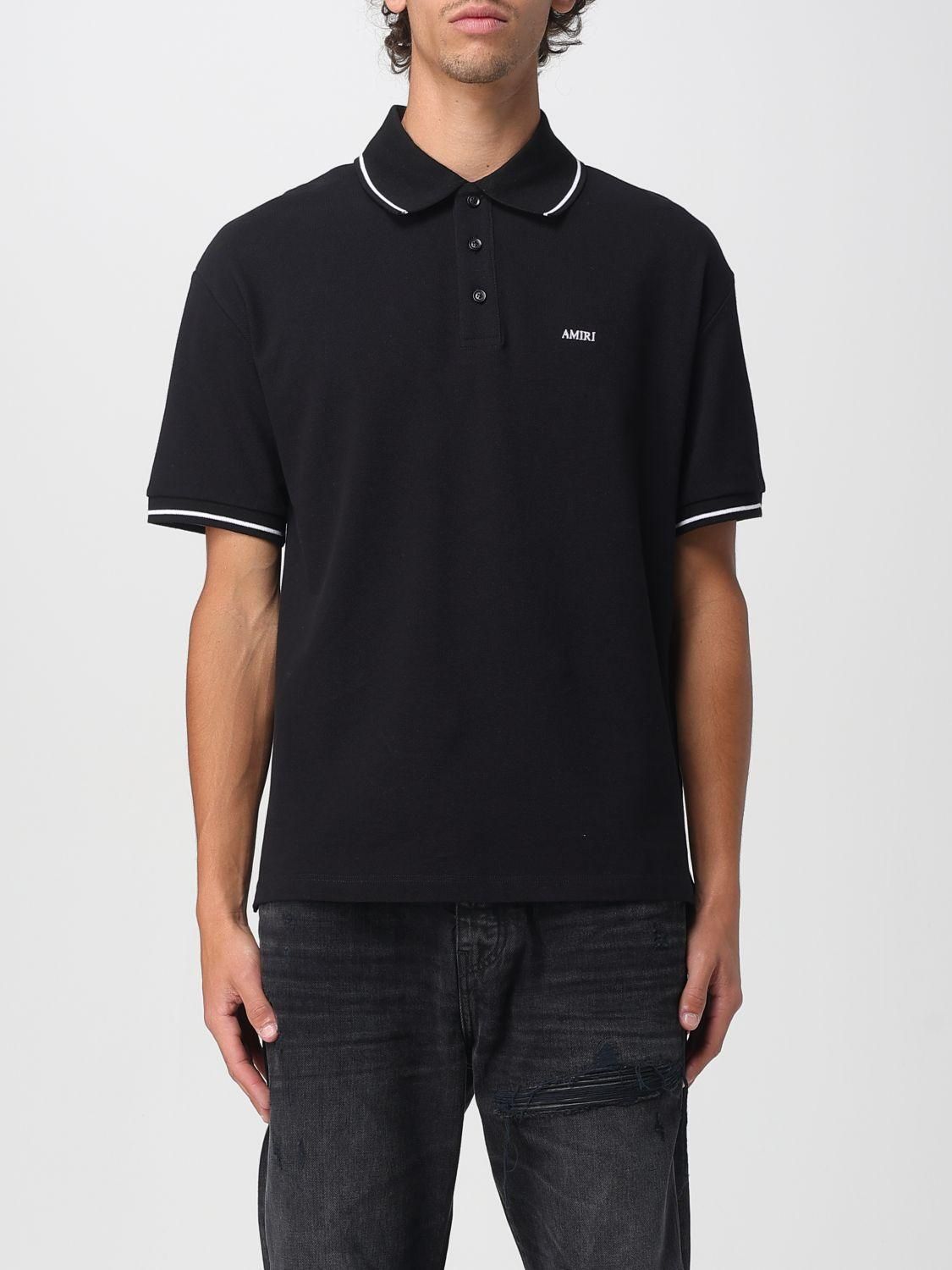 Tシャツ・カットソー AMIRI Men Polo Shirts AMJYTE1214BLACK Black Amiri Stencil T-shirt AMIRI Nero | Grifo210