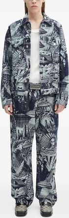 Aries graphic-print jeans - Blu