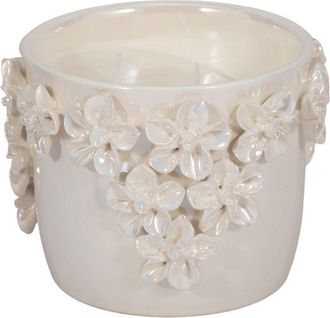 Sagebrook Home 6In 18Oz Spiced Cranberry Applique Candle