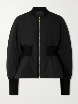 Alaia Bomber In Shell Con Baschina - Nero