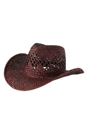 O'Neill Indio Straw Cowboy Hat in Carob Brown at Nordstrom