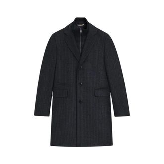 HUGO BOSS Heren, Mantels, Blauw, Maat: 2XL Wol