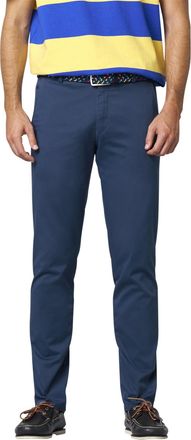 Meyer Pantalon katoen blauw modern fit effen