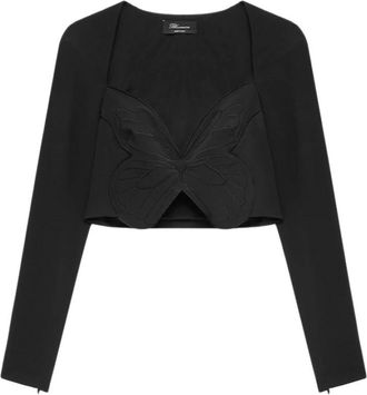 Blumarine Dames, Tops, Zwart, Maat: 2XS Viscose