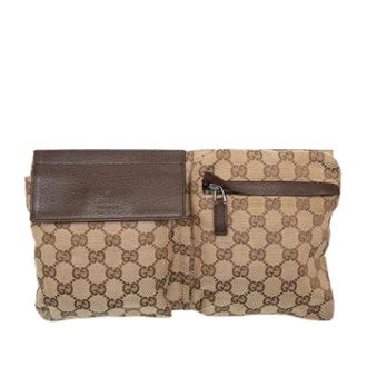 Gucci Pre-owned Belt Bags, female, Beige, Size: ONE SIZE Pre-owned Canvas Belt Bag