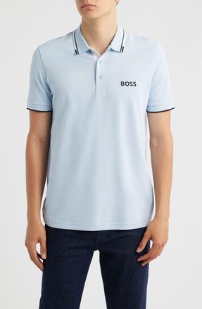 BOSS Paddy Pro Performance Polo in Open Blue at Nordstrom, Size Medium