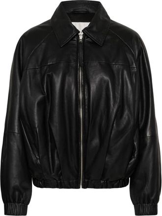 MY ESSENTIAL WARDROBE Luba Leren Jas - Dames - Bomber jackets - Zwart - XL - Leer - Jassen