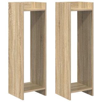 vidaXL Soporte De Plantas 2 Pcs Roble Sonoma 30 X 30 X 100 Cm Vidaxl
