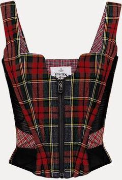 Vivienne Westwood Juliet Corset Scarlet Tartan Red-green 40 Women