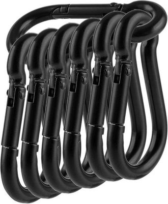 OEM 12 Piezas - Mosquetones De Acero Inoxidable 304 - Mosquet&oacute;n De Montaje Negro, Capacidad De Carga 500 Kg / 1100 Lb, Gancho Para Hamaca Y Columpio