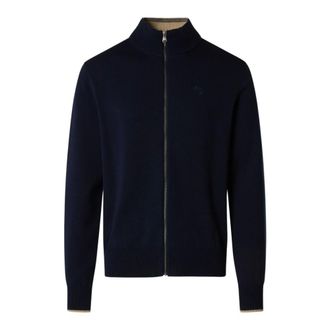 North Sails Cardigans, male, Blue, Size: XL Full-zip 12 GG Sweater