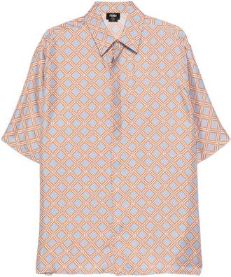 Fendi Geometric-print Short-sleeve Shirt