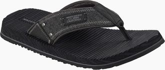 Skechers Mens Skechers Quill Textile Mens Black Flip Flops - Size: 11