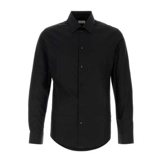 Burberry Casual Shirts, male, Black, Size: M Poplin Shirt
