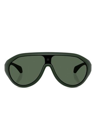 Moncler logo-print sunglasses - unisex - Acetate - One Size - Green