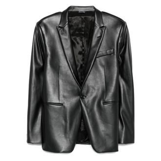 Reveres 1949 Single-breasted Leather Jacket
