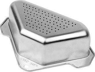 No Brand Cesta Escurridora Triangular Para Fregadero Con Ventosa: Pr&aacute;ctico Escurridor Para Verduras Y Frutas