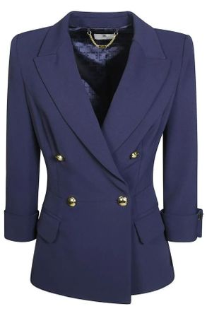 Elisabetta Franchi dubbele cr&ecirc;pe stretchblazer