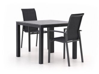 Forza Furniture Forza Centallo/Fidenza 90cm dining tuinset 3-delig stapelbaar