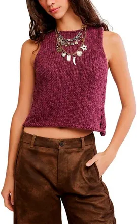 Free People Opal Sweater Tank in Sangria at Nordstrom, Size X-Large