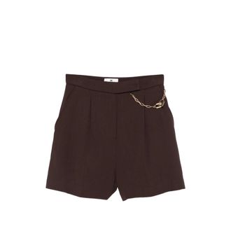 Elisabetta Franchi Chain-detail Pleated Shorts