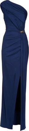 Elisabetta Franchi Red Carpet Asymmetrical Jersey Dress - Dames - Avondkleed - Blauw - XS - Kleedjes