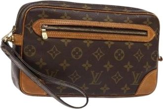 Louis Vuitton Pre-owned Tela clutches - - Pre-owned - Donna - Marrone - ONE SIZE