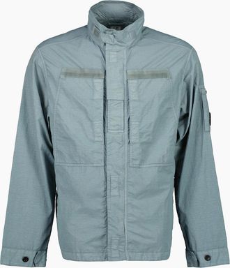 C.P. Company Mens Flatt Nylon Lens Overshirt Jacket - Grey - Size: 40/Regular