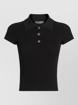 Dolce & Gabbana ribbed polo top