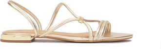 Kazar Gouden muiltjes die als sandalen gedragen kunnen worden - Dames - Sandalen - Geel - 38 EU - Leer - Schoenen