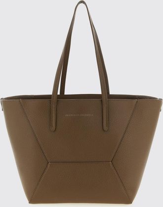 Brunello Cucinelli Borsa a spalla BC Duo tote in pelle di vitello Brunello Cucinelli