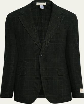 Massimo Alba Mens Catch2 Wool Prince of Wales Sport Coat