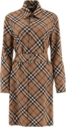 Burberry Dames, Jurken, Beige, Maat: XS Wol