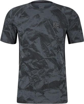 Stoic MerinoMesh150 SadjemSt. S/S Merinoshirt f&uuml;r Herren | blau/grau
