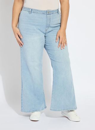 Lyss&eacute; Iris Wide Leg Everyday Denim Curvy (30.5 Inseam)