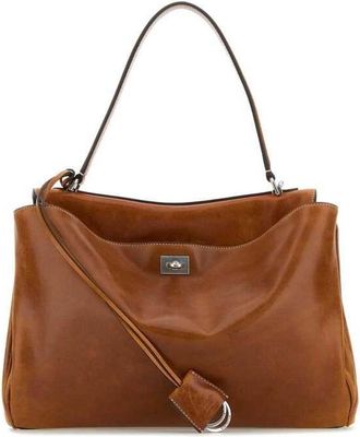 Balenciaga Caramel Leather Medium Rodeo Handbag Tan Cowboy T Domesticated Lamb Le Borse A Mano