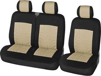 OEM Fundas Universales Para Asientos De Coche, Fundas Para Asientos 2+1, Poli&eacute;ster Repelente Al Agua, Ajuste Universal, Gris